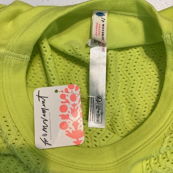 Free People FP Movement Free Throw Textured Muscle Tank Size XS/S Yellow - Picture 6 of 7